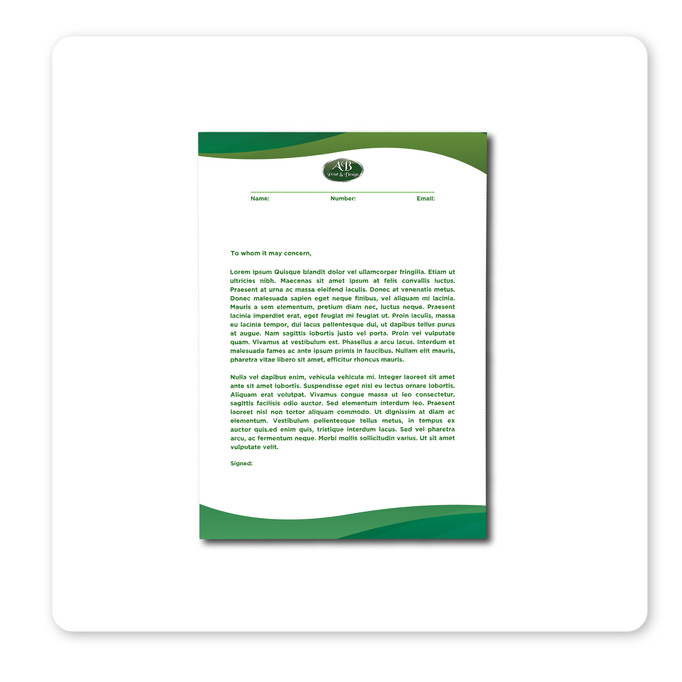 Letterheads