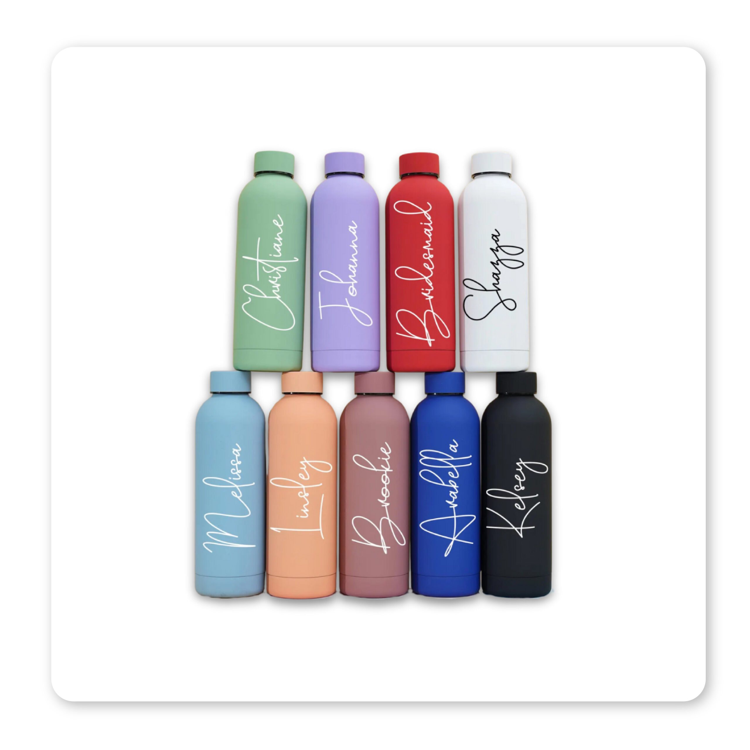 Laser Engraved Personalised Water Bottles